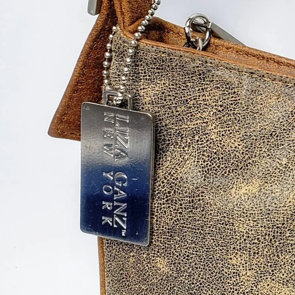 Liza‎ Ganz Distressed Vegan Leather Small Shoulder Purse